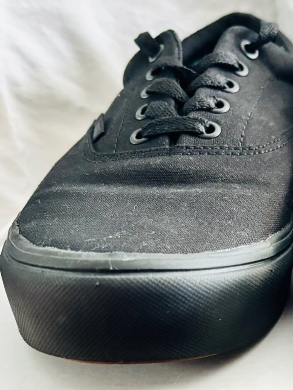 Vans Authentic ComfyCush Black Canvas Sneakers Men's Size 12 Skate Casual Shoes - Picture 13 of 16